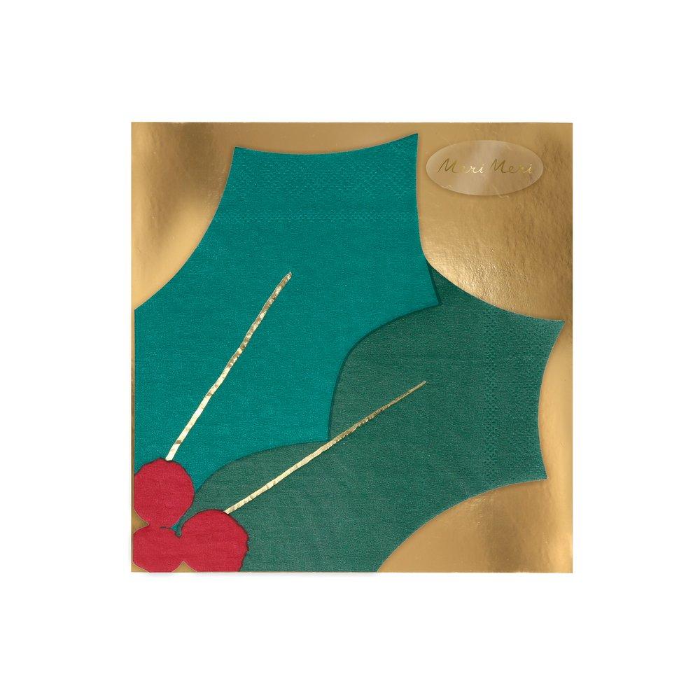 Meri Meri Holly Leaf Napkins