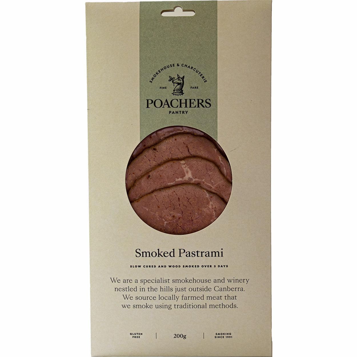 Poachers Pantry Pastrami sliced 200g