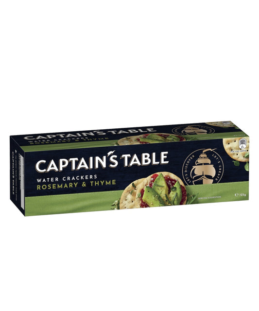 Captains Table water crackers- rosemary and thyme