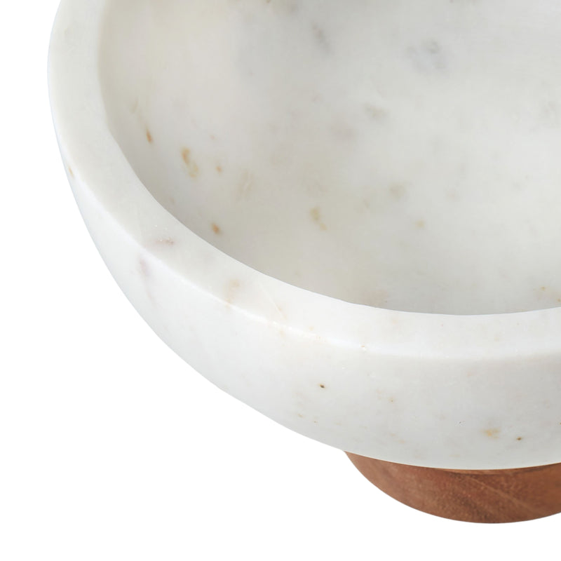 ACADEMY ELIOT MARBLE AND WOOD BOWL