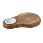 ACADEMY ELIOT WOODEN SERVING BOARD WITH MARBLE BOWL