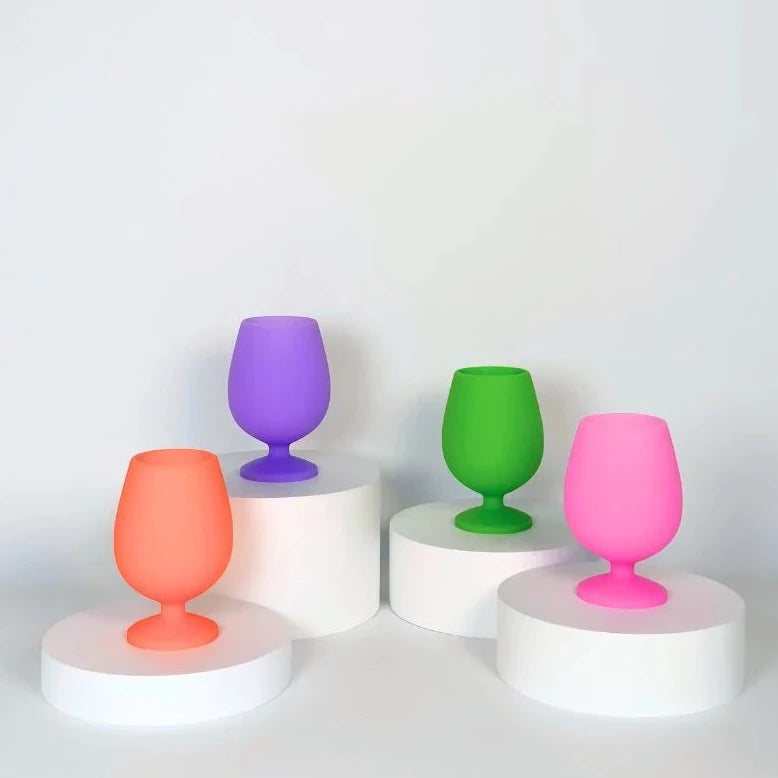 Summer Stemm | Unbreakable Silicone Wine Glasses | Set of Four