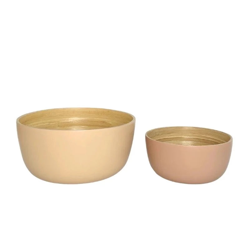 Bebb Biodegradable Bamboo Bowls - set of 2, wheat and oat