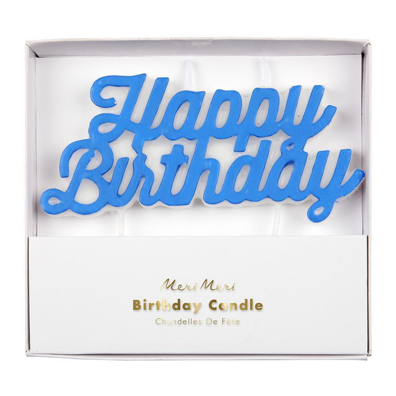 Happy Birthday Candle Blue