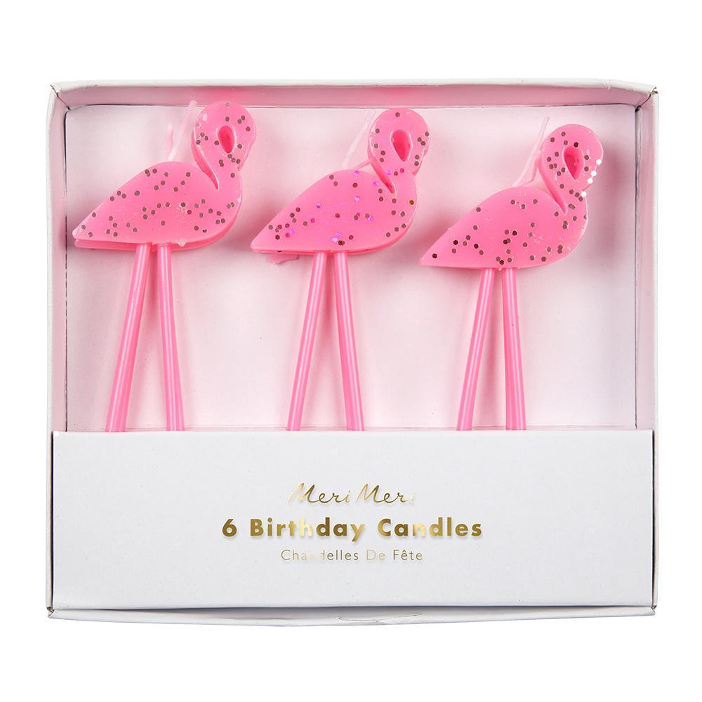 Flamingo Candles 6/Set