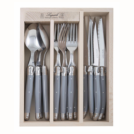 Debutant 18pc Cutlery Set- Mirror Grey