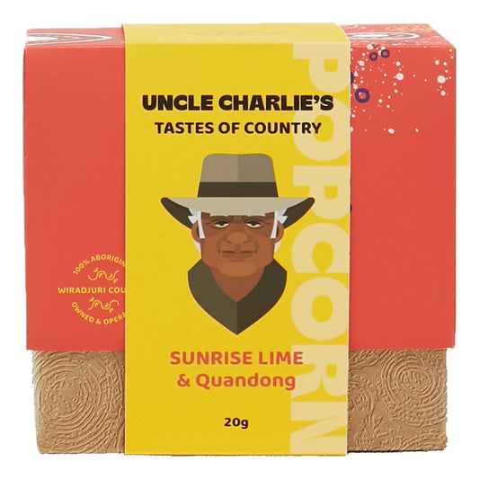 Uncle Charlies Popcorn -Sunrise Lime & Quandong 20g