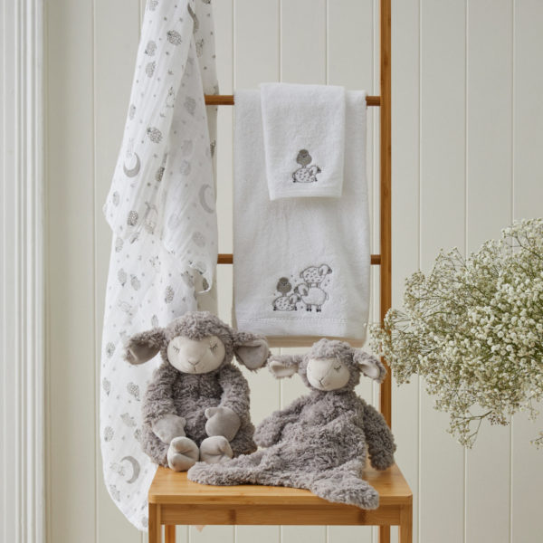 Sheep Print Cotton Muslin Wraps Set/2
