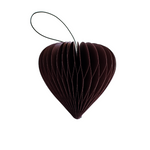 Deep Burgundy Paper Heart Ornament
