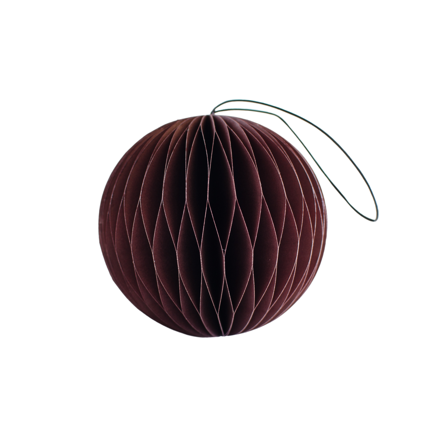 Deep Burgundy Paper Scoop Ornament