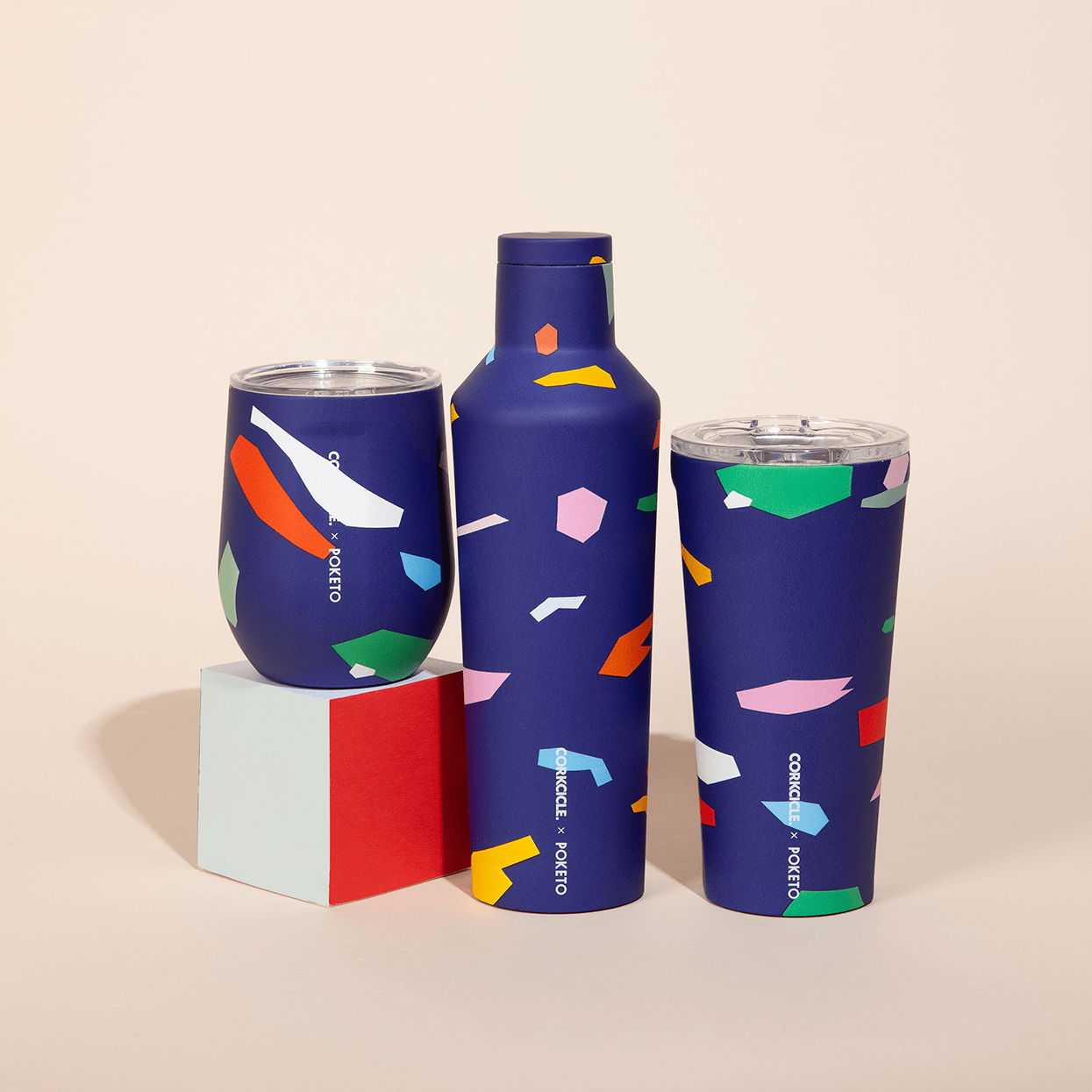 Corkcicle: Poketo Canteen 475ml - Confetti