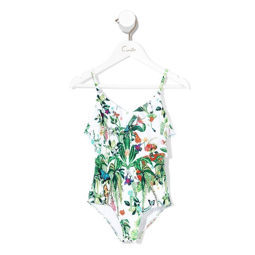 Infants Mock Wrap One Piece- Daintree Darling