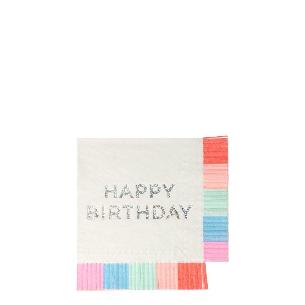 Birthday Fringe Small Napkins