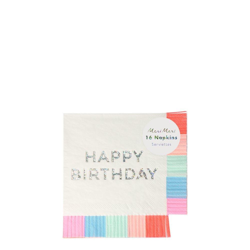 Birthday Fringe Small Napkins