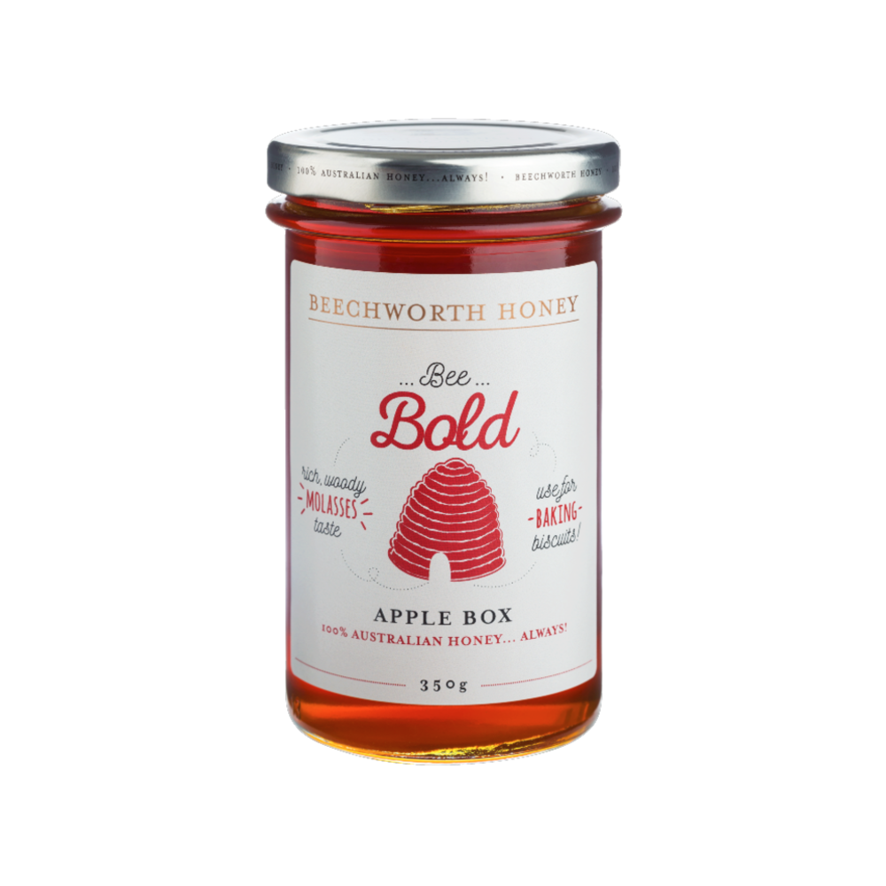 Bee Bold Apple Box Honey 350g Jar