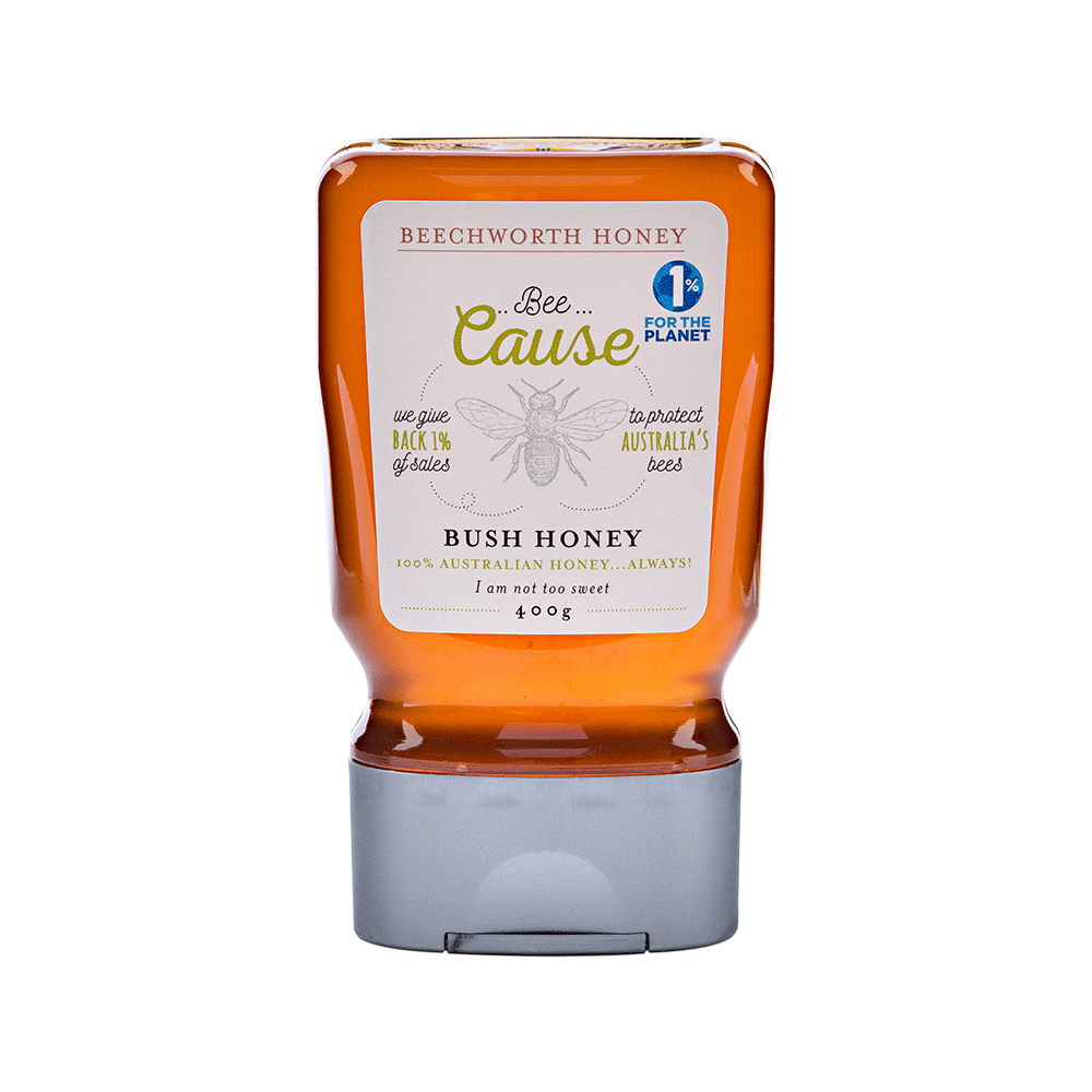 Bee Cause Bush Honey 400g Squeeze