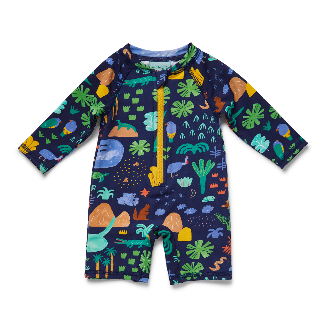 Beach Forest Baby Swim Long Sleeve Short Suit