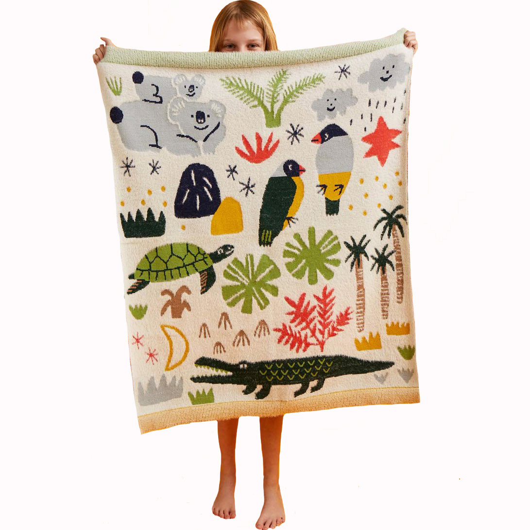 Beach Forest Knit Blanket