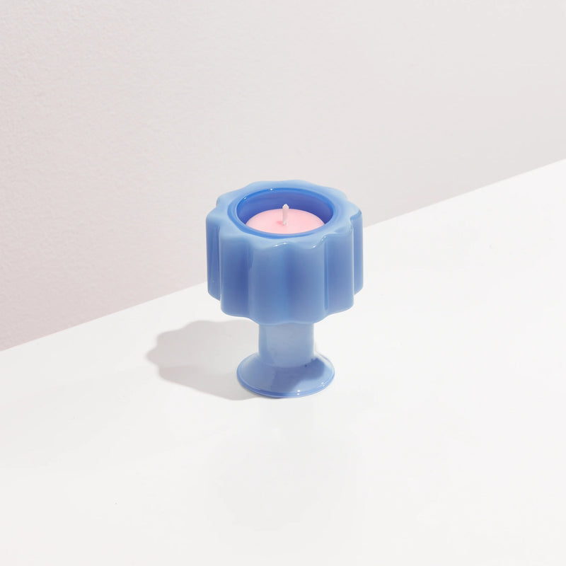Wave Candle Holder- Blue