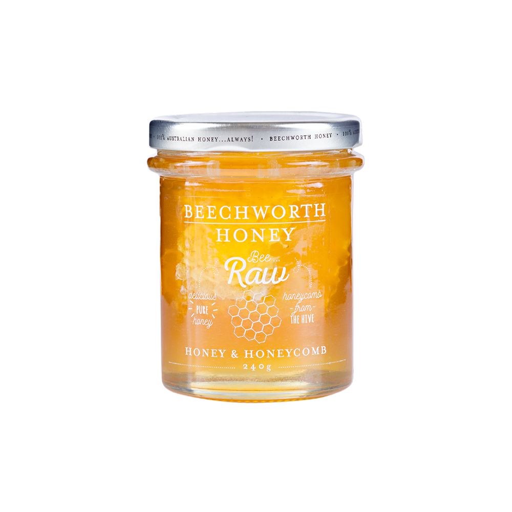 Bee Raw Honey & Honeycomb 240g