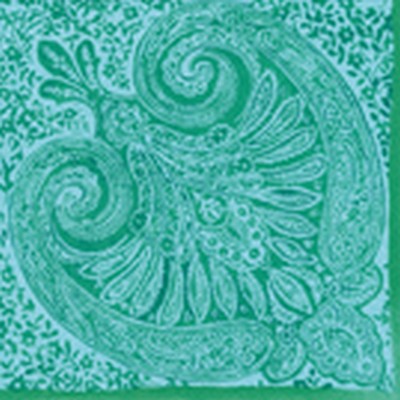 Eastern Influence - Paisley Medallion Turquoise Lunch Napkins