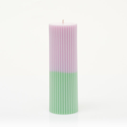 Two-Toned Pillar Candle- Tulip