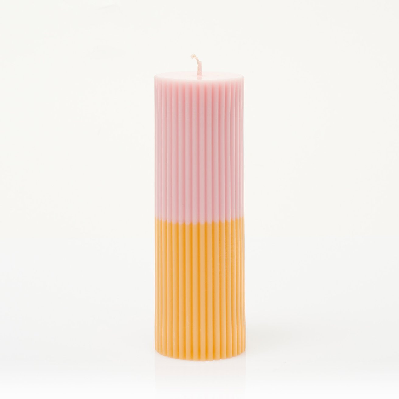 Two Tone Pillar Candle- Sunset