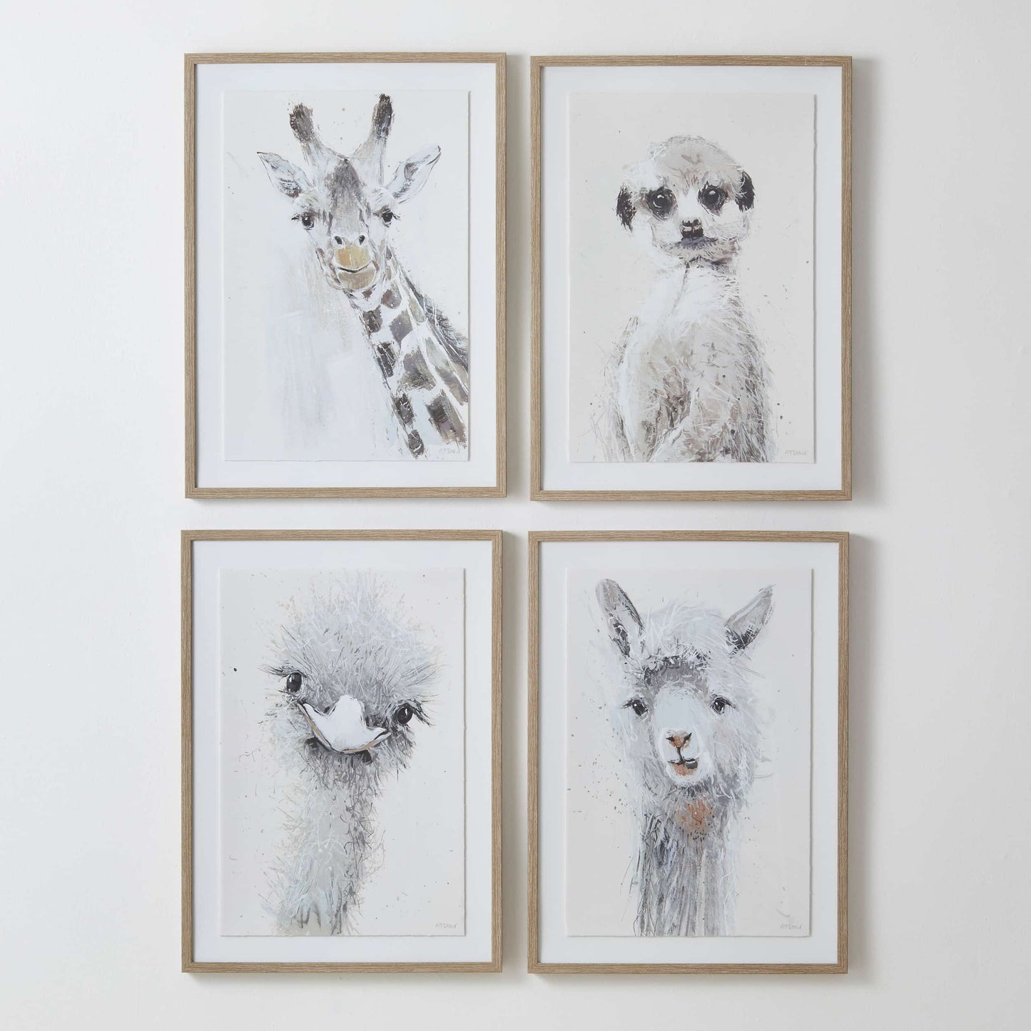 Large Neutral Animal Wall Art Asst