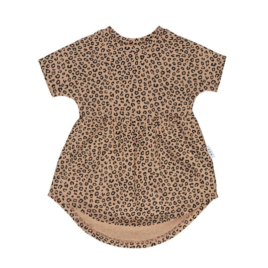 Animal Swirl Dress- Caramel