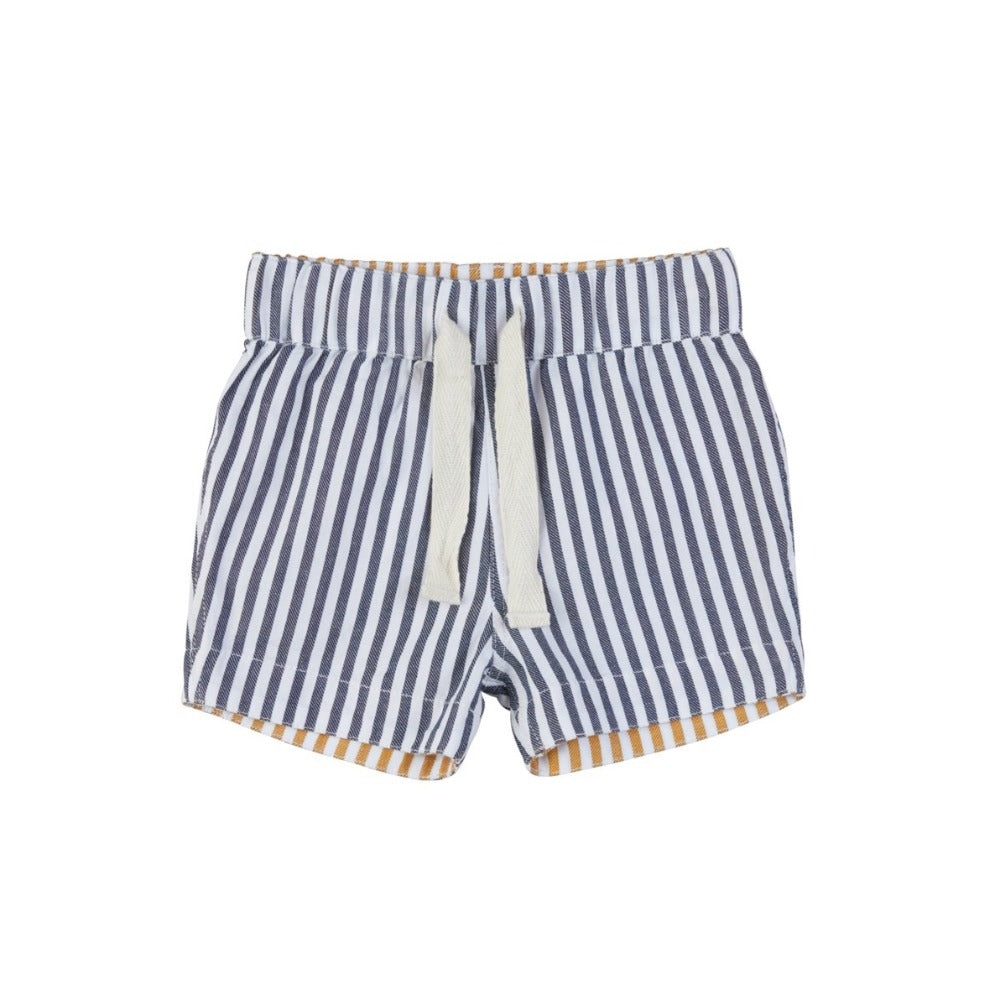 Reversible Chino Short- Navy/Mustard