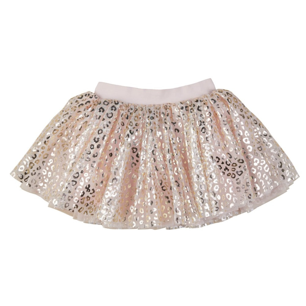 Gold Animal Tulle Skirt