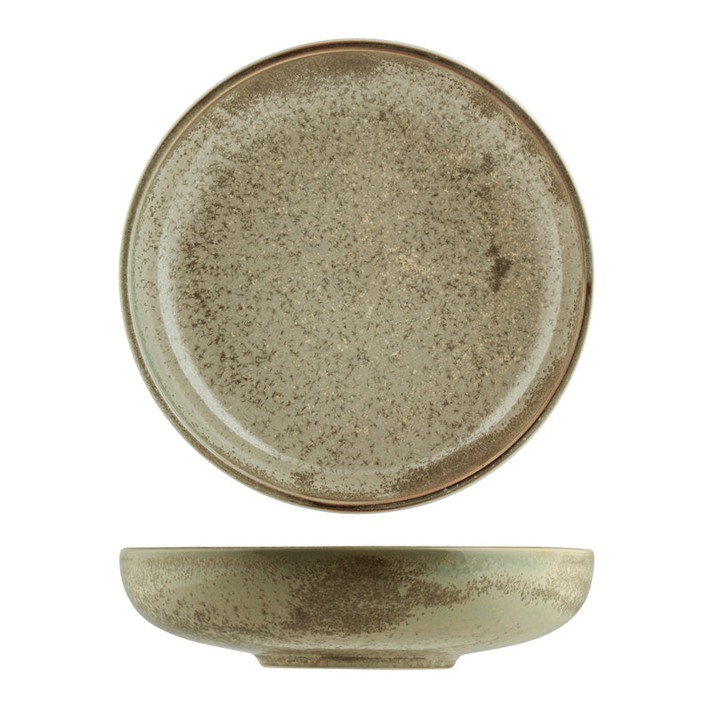 Trenton Artisanal Ceramic Share Bowl - 225mm Moss