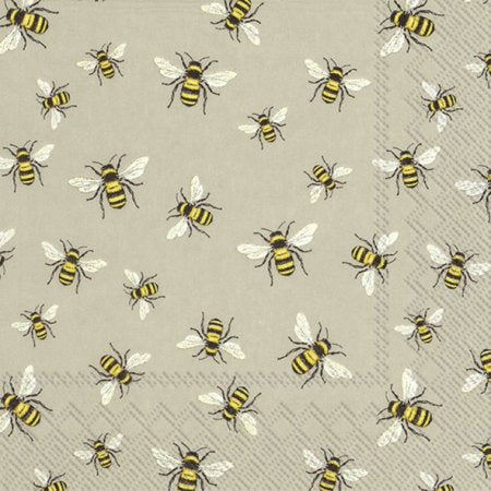 Garden - Lovely Bees Linen Lunch Napkin
