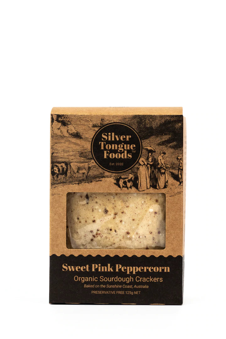 Silver Tongue Foods Pink Peppercorn Sourdough Crackers