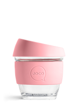 8oz Glass Reusable Coffee Cups- Strawberry