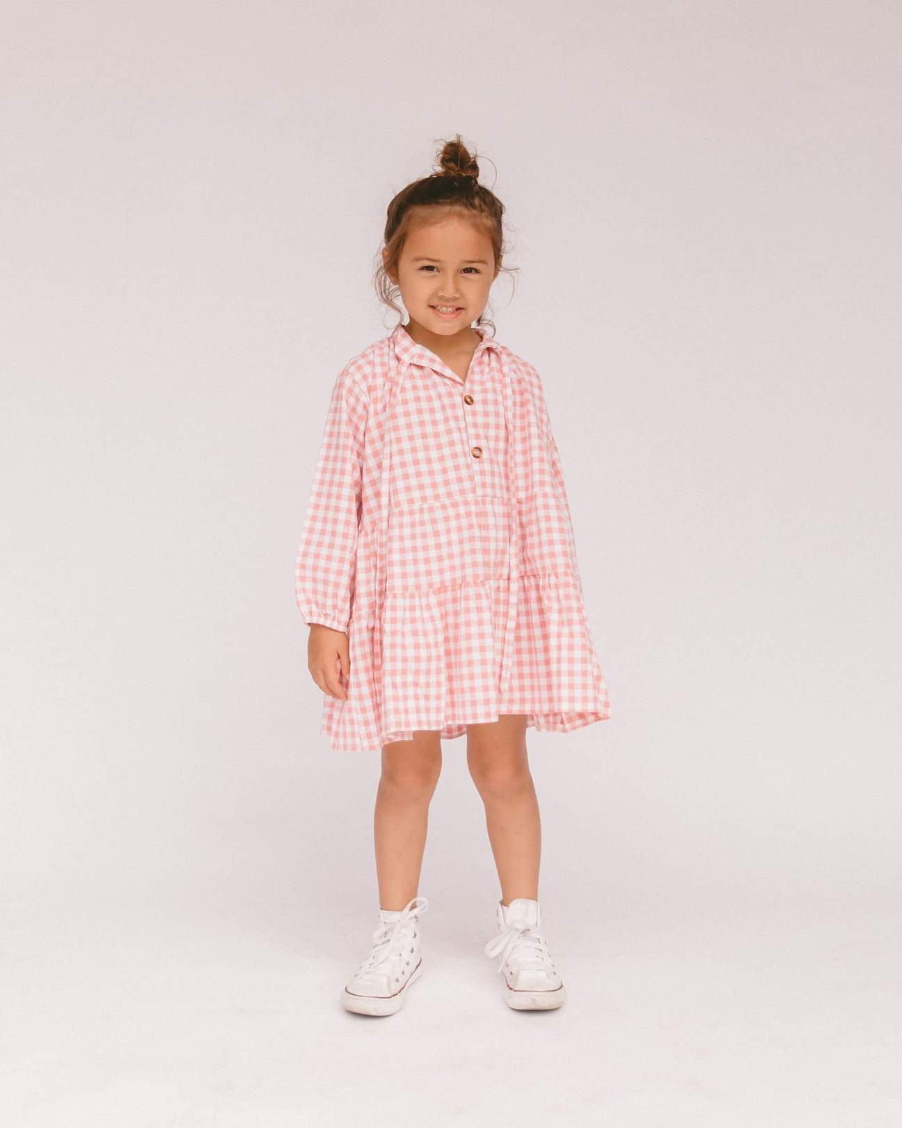 Kids Avalon Smock Dress- Candy Gingham