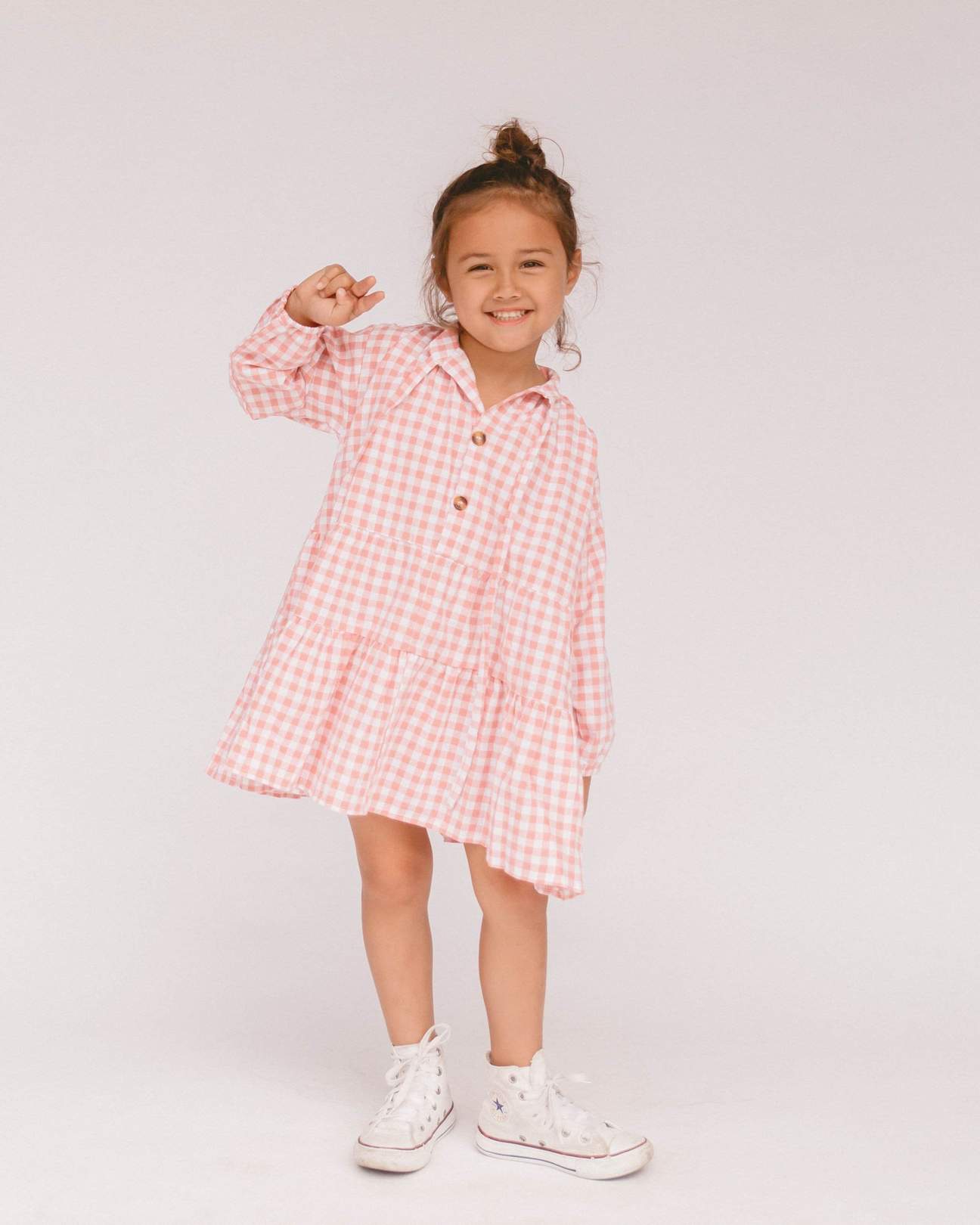 Kids Avalon Smock Dress- Candy Gingham