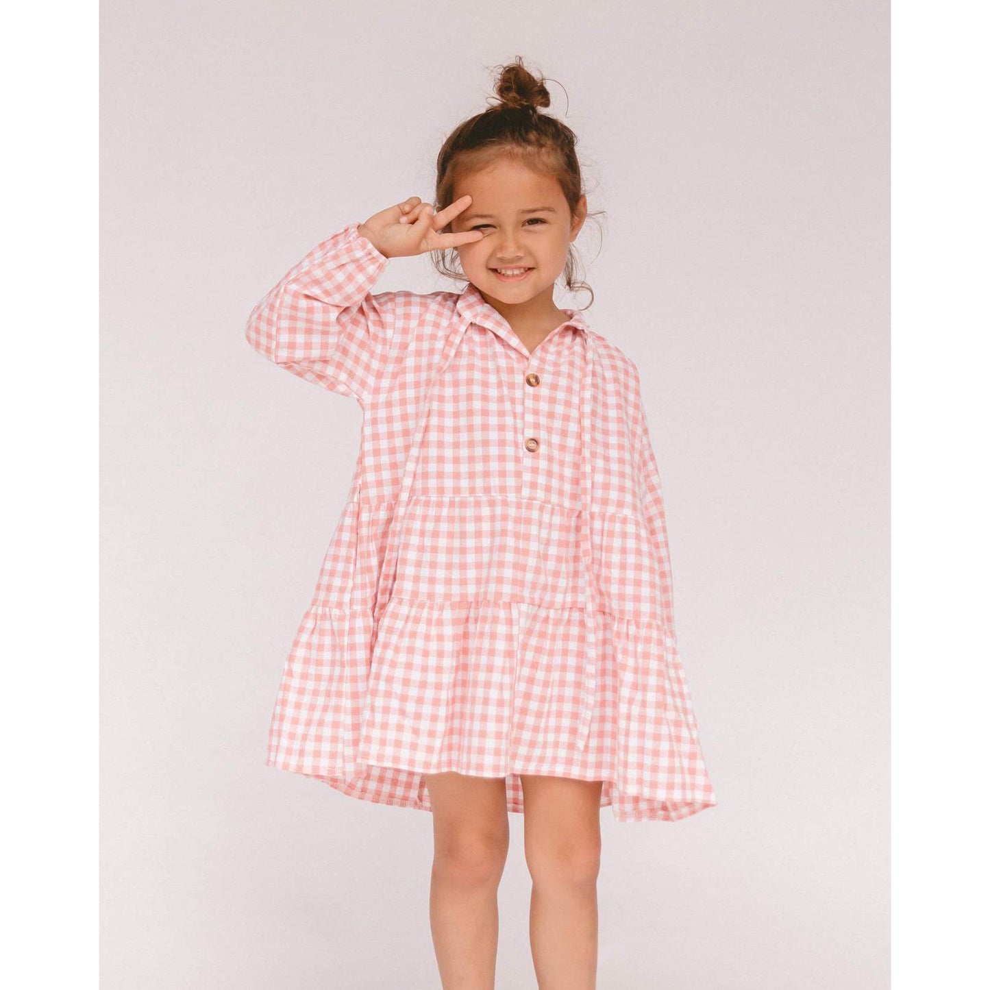 Kids Avalon Smock Dress- Candy Gingham