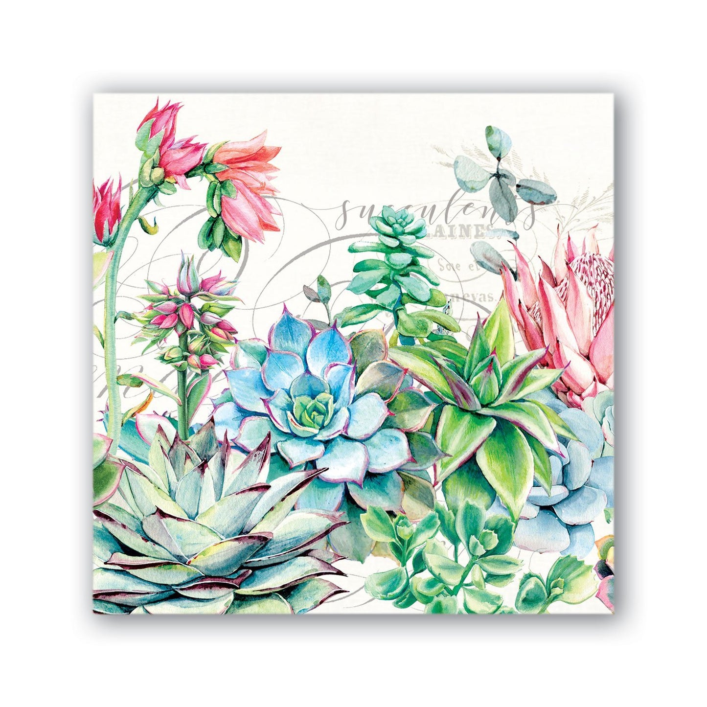 Cocktail Napkins- Pink Cactus