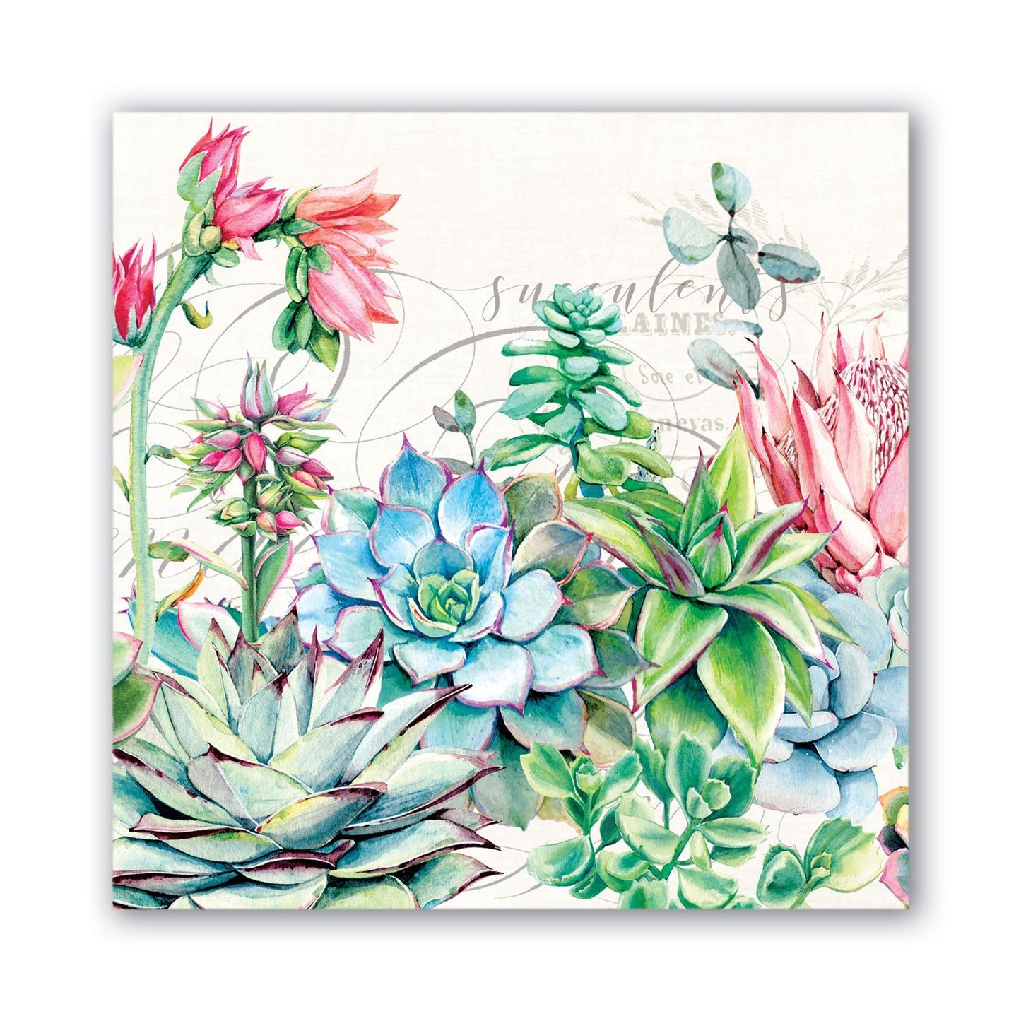 Luncheon Napkin- Pink Cactus