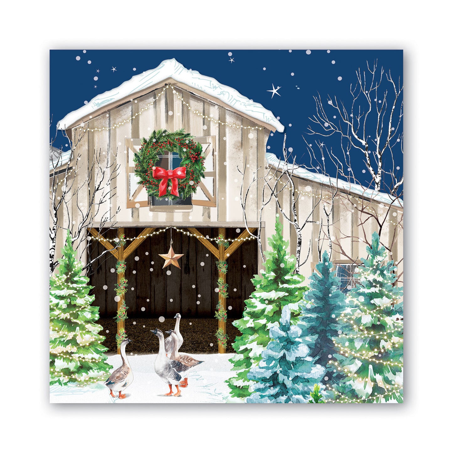 Luncheon Napkins Christmas Snow