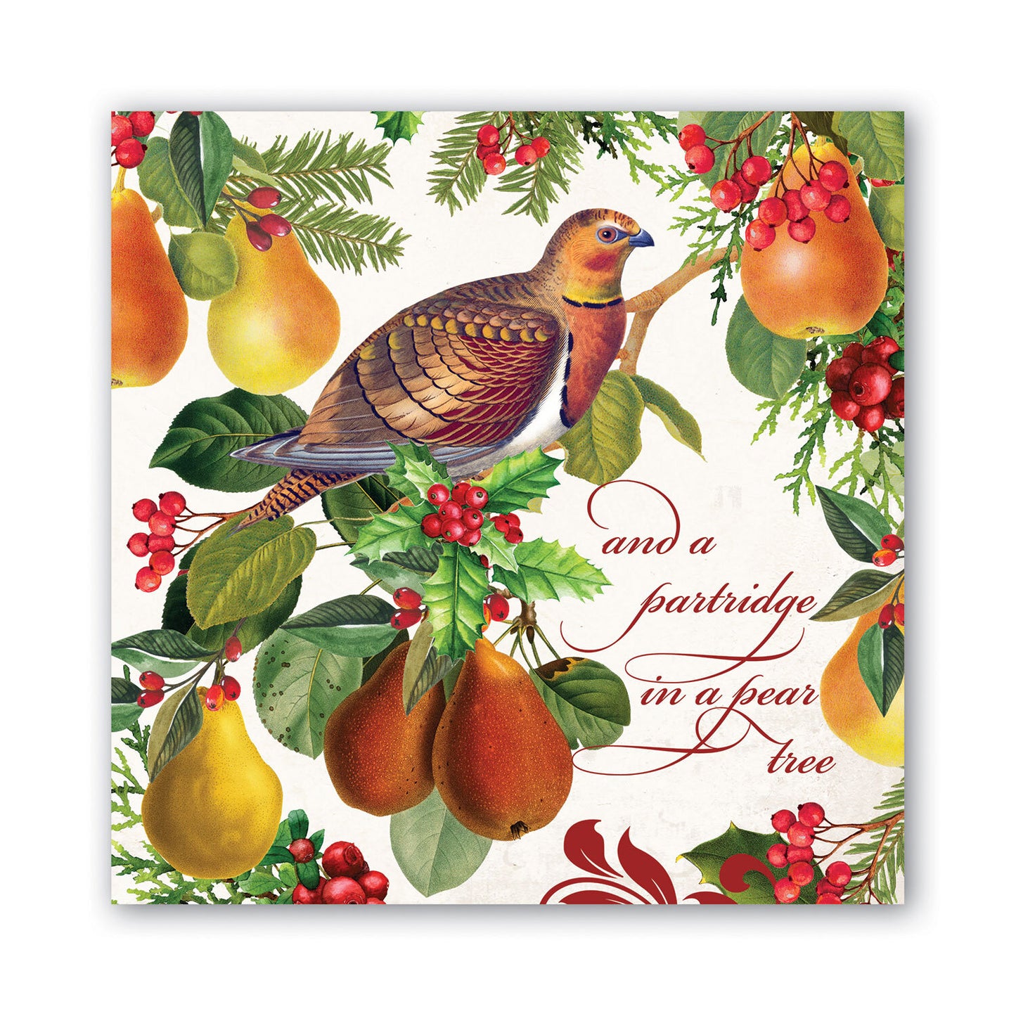 Luncheon Napkins- In A Pear Tree