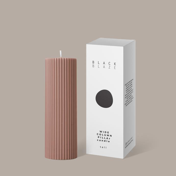 Wide Column Pillar Candle - Peach