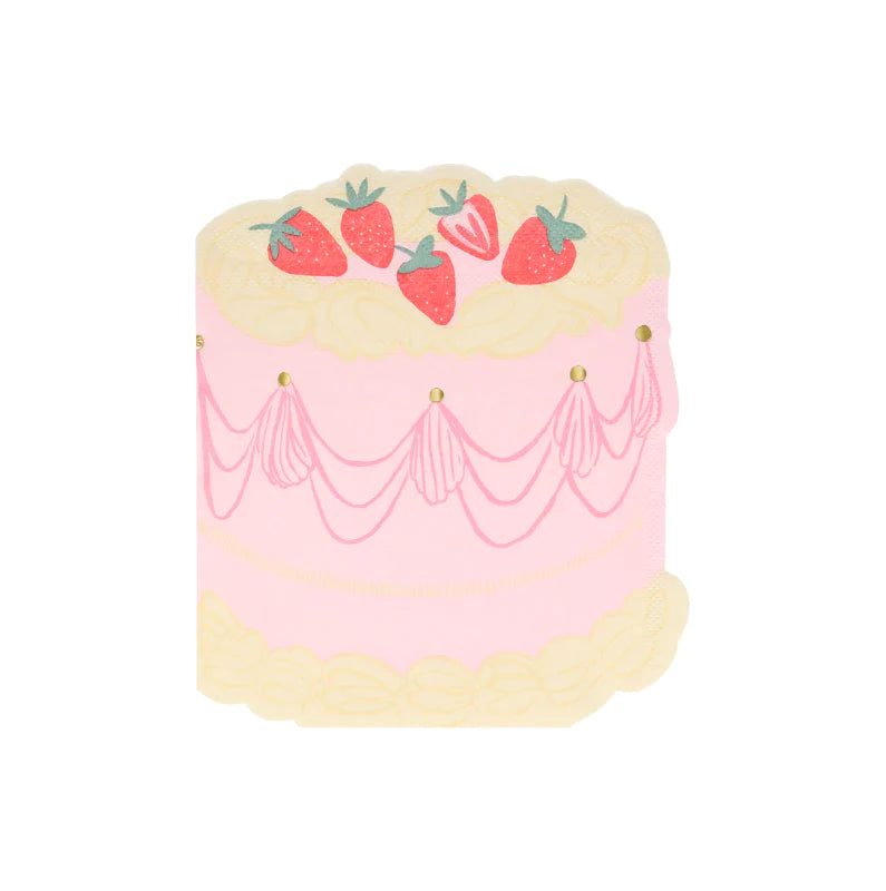 Meri Meri Pink Cake Napkins 16 pack