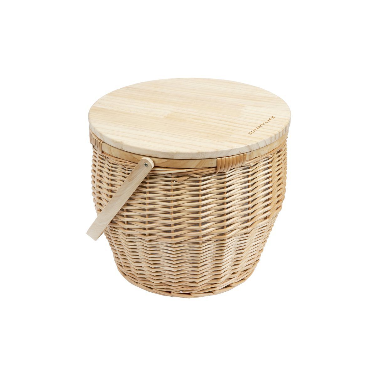 Round Picnic Cooler Basket- Nouveau Blue