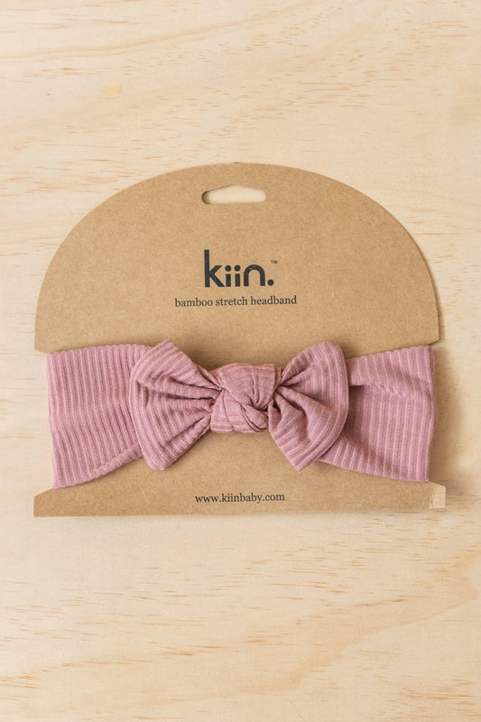 Bamboo Stretch Bow Headband - Heather