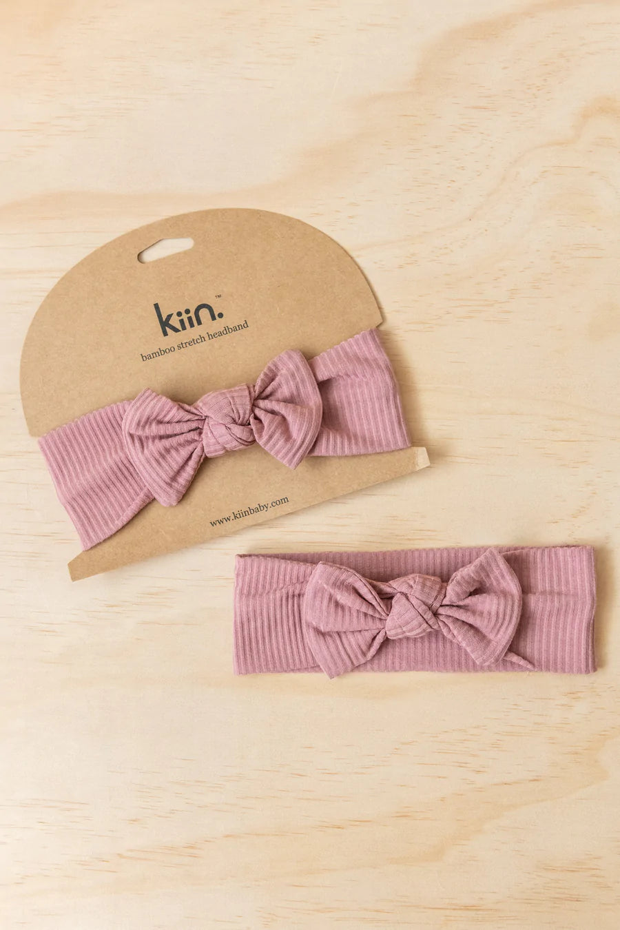 Bamboo Stretch Bow Headband - Heather