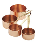 Copper Measuring Cups W Brass Handles