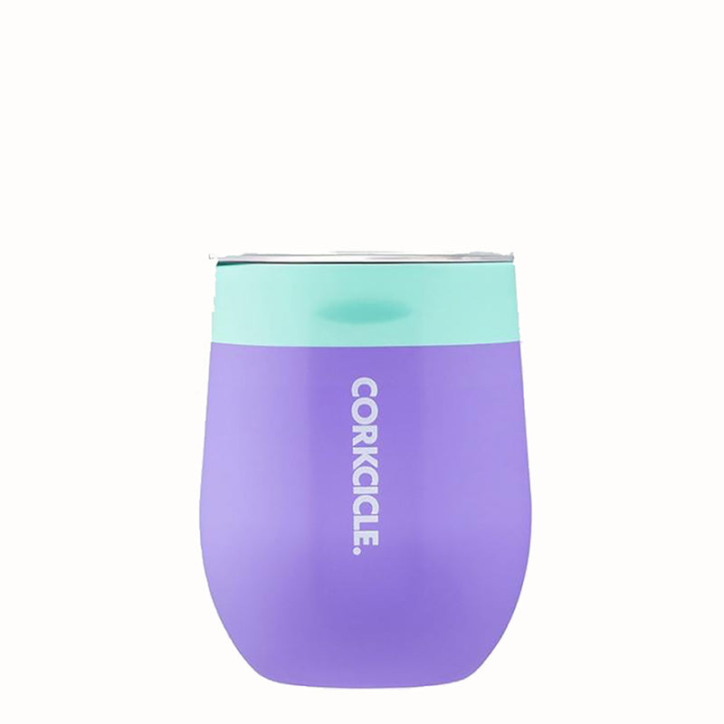 Stemless Colour Block with Lid 355ml - Mint Berry