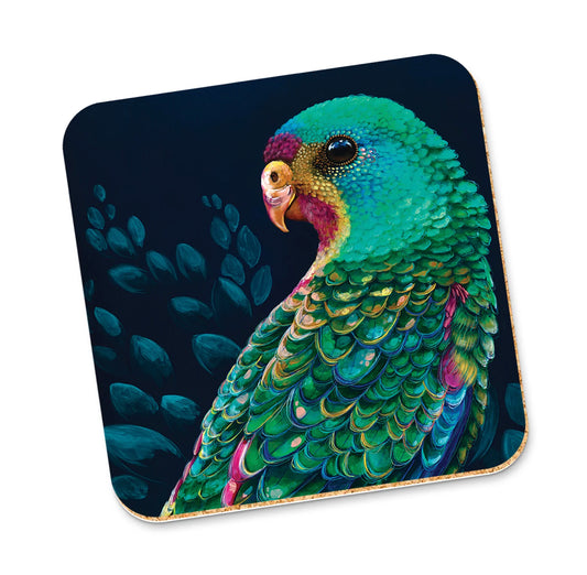 Corky Coaster Swift Parrot